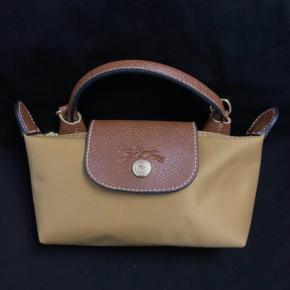 Longchamp Le Pliage Canvas And Leather Handbag - Picture 1 of 6